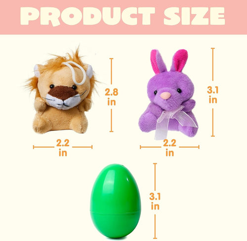 🔥50% OFF Today Only! 12/24/36 Pcs Prefilled Easter Eggs, Filled with Plush Animal Toys
