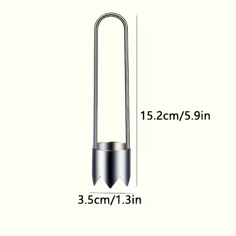 Stainless Steel Fruit & Vegetable Corer / Red Bell Pepper Seeder — Versatile Kitchen Gadget — Durable and Easy to Use