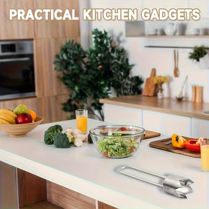 Stainless Steel Fruit & Vegetable Corer / Red Bell Pepper Seeder — Versatile Kitchen Gadget — Durable and Easy to Use